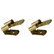 TRACON Szigeteletlen rátolható csatlakozó csap+hüvely, sárgaréz6,3×0,8mm, 1-2,5mm2 villanyszerelés