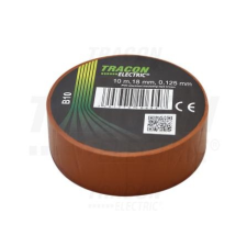TRACON Szigetelőszalag, barna 10m×18mm villanyszerelés
