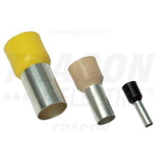 TRACON Szigetelt (PA6.6) érvéghüvely 10mm2, L=21,5mm, ónozott elektrolitréz, barna villanyszerelés