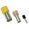 TRACON Szigetelt (PA6.6) érvéghüvely 4mm2, L=25,5mm, ónozott elektrolitréz, szürke