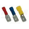 TRACON Szigetelt rátolható csatlakozó csap 6,3×0,8mm, 6mm2, sárgaréz, sárga