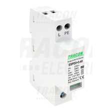 TRACON T2+T3 AC típusú túlfeszültség levezető, egybeépített 1+1P 40kA 275V villanyszerelés