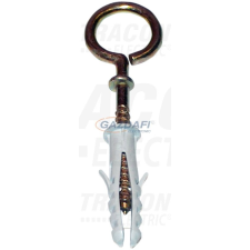 TRACON T6K Peremes tipli + kampó szerelvény, acél, szürke 6×30mm, PA6.6 villanyszerelés