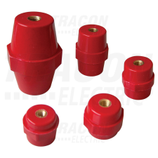 TRACON Támszigetelő, piros H=51mm, M8 villanyszerelés