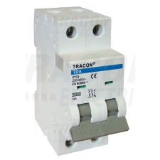 TRACON TDA-2B-4 Kismegszakító 2P, 4A, B karakterisztika, 10kA villanyszerelés