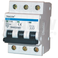 TRACON TDZ-3C-20 Kismegszakító, 3 pólus, C karakterisztika 20A, 6kA villanyszerelés