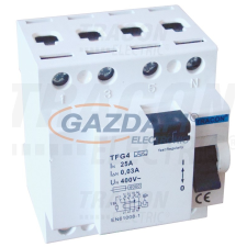 TRACON TFG4-16030 Áram-védőkapcsoló, 4 pólusú 16A, 30mA, 6kA, A / AC villanyszerelés