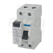 TRACON TFV2-25030 Áram-védőkapcsoló, 2 pólusú 25A, 30mA, 6kA, AC villanyszerelés