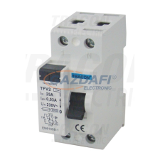 TRACON TFV2-40300 Áram-védőkapcsoló, 2 pólusú 40A, 300mA, 6kA, AC villanyszerelés