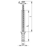 TRACON TH10115 Hosszított tipli, szürke M10×115mm, PA6.6