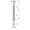 TRACON THC8120 Hosszított tipli+csavar, szürke M8×120mm, PA6.6