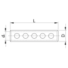 TRACON THCS185 Szigeteletlen toldóhüvely csavarral, ónozott 185mm2, (d1=19mm, L=59mm)
