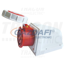 TRACON TICS-1142 Felületre szerelhető ipari csatlakozóaljzat 16A, 400V, 3P+E, 6h, IP67 villanyszerelés