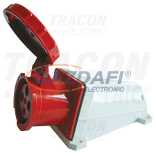 TRACON TICS-134 Felületre szerelhető ipari csatlakozóaljzat 63A, 400V, 3P+E, 6h, IP67 villanyszerelés