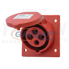 TRACON TICS-314 Beépíthető ferde ipari csatlakozóaljzat 16A, 400V, 3P+E, 6h, IP44 villanyszerelés