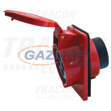 TRACON TICS-324 Beépíthető ferde ipari csatlakozóaljzat 32A, 400V, 3P+E, 6h, IP44 villanyszerelés