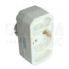 TRACON Többférőhelyes átalakító csatlakozó, francia kivitelű, fehér2/1×EURO/SCHUKO, max.2,5/16A, 250VAC
