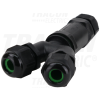 TRACON Tömítőszelencés kábeltoldó, Y-elágazó0.5-4 mm2, IP68, PC+PA6.6, 5P, 450VAC, 24A