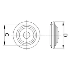 TRACON TQBY2-GB Gumi bevezető kötődobozhoz 23×28mm villanyszerelés