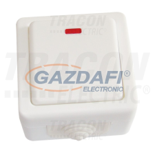 TRACON TR-PH06L Falon kívüli váltókapcsoló, jelzőfénnyel 10AX/250VAC, IP54,(106) villanyszerelés