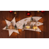 TRACON Tracon CHRBSTWW13WW LED karácsonyi csillag tájképpel, fehér, fa, elemes Timer 6+18h,13LED, 3000K, 2xAA