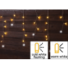 TRACON Tracon CHRIOSC10WW Karácsonyi sziporkázó jégcsap fényfüggöny, kültéri/beltéri 230VAC, 5+10M, 250LED, 6W, 2600-2700K, IP44
