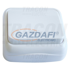 TRACON TTK-04W Falon kívüli nyomókapcsoló WC felirattal (tapétakapcsoló) 10AX/250VAC, IP20 (N101) villanyszerelés