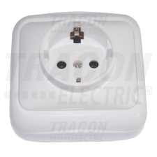 TRACON TTK-11 Falon kívüli csatlakozóaljzat (tapétakpcsoló) 16A/250VAC, IP20 villanyszerelés