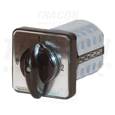 TRACON Választókapcsoló, 0-1-2400V, 50Hz, 32A, 2×3P, 11kW, 64×64mm, 90° villanyszerelés