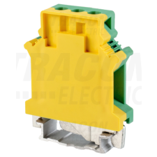 TRACON Védővezető ipari sorozatkapocs, csavaros, sínre, zöld/sárga2,5-16mm2, 101A villanyszerelés