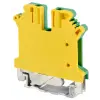 TRACON védővezető ipari sorozatkapocs, csavaros, sínre, zöld/sárga 0,2-2,5mm2, 32A