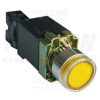 TRACON Világító nyomógomb, fémalap, trafóval,sárga,glim,izzó nélk.1×NO, 3A/230V AC, 6V, IP42