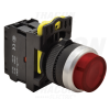 TRACON Világító nyomógomb, kiálló, piros1×NC, 5A/230V AC-15, IP65, LED 230V AC/DC