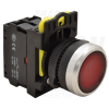 TRACON Világító nyomókapcsoló, piros1×NC, 5A/230V AC-15, IP65, LED 230V AC/DC