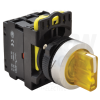 TRACON Világítókaros kapcsoló, sárga,LED, háromállású, rugóvissza1×NO+1×NC, 5A/230V AC-15, IP65, LED 230V AC/DC