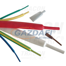 TRACON Zsugorcső, vékonyfalú, 2:1 zsugorodás, fekete villanyszerelés