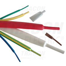 TRACON Zsugorcső, vékonyfalú, 2_1 zsugorodás, szürke9,5/4,8mm, POLIOLEFIN villanyszerelés