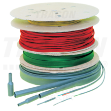 TRACON Zsugorcső, vékonyfalú, 2_1 zsugorodás, zöld, dobon19/9,5mm, POLIOLEFIN villanyszerelés