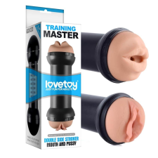  Training Master Double Side Stroker Pussy and Mouth Flesh vibrátorok