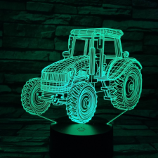 Traktor 7 színű 3D led lámpa világítás
