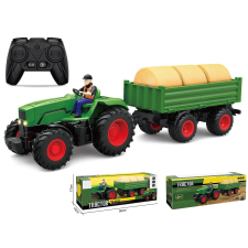 Traktor távirányítóval és pótkocsival távirányítós modell