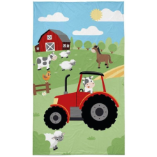 Traktoros, farmos kéztörlő (piros traki) lakástextília