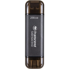 Transcend 256GB ESD310C USB 3.2 Gen 2 Type-A / Type-C Külső SSD - Fekete (TS256GESD310C) merevlemez