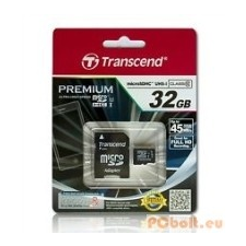 Transcend 32GB micro SDHC10 U1 Card Premium memóriakártya