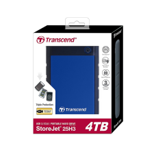 Transcend 4TB StoreJet 25H3 USB 3.0 Külső HDD - Sötétkék (TS4TSJ25H3B) merevlemez