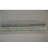  Transzfer és hőfólia tekercs, hologram szemcsés, ezüst. Mérete: 12x500 cm