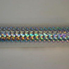  Transzfer és hőfólia tekercs, hologram szemcsés, ezüst. Mérete: 12x500 cm dekorációs kellék
