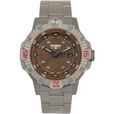 Traser H3 110668 Tactical Brown Titan Mens Watch 46mm 20ATM, karóra