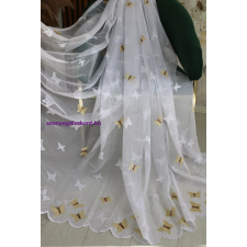  TRD. Kész függöny Amelia fehér Bézs pillangó minta 300x180cm lakástextília