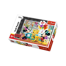 Trefl 30 db-os puzzle - Mickey Mouse és barátai - Születésnapi torta (18211) puzzle, kirakós
